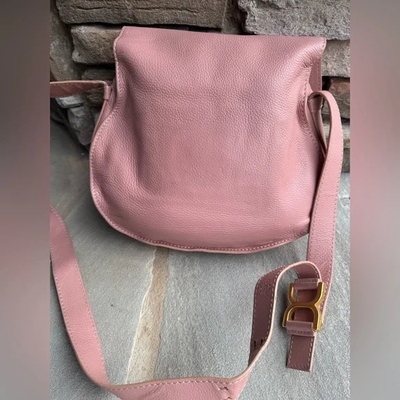 Chloe Marcie Crossbody Bag In Pink Anemone & Wallet Bundle